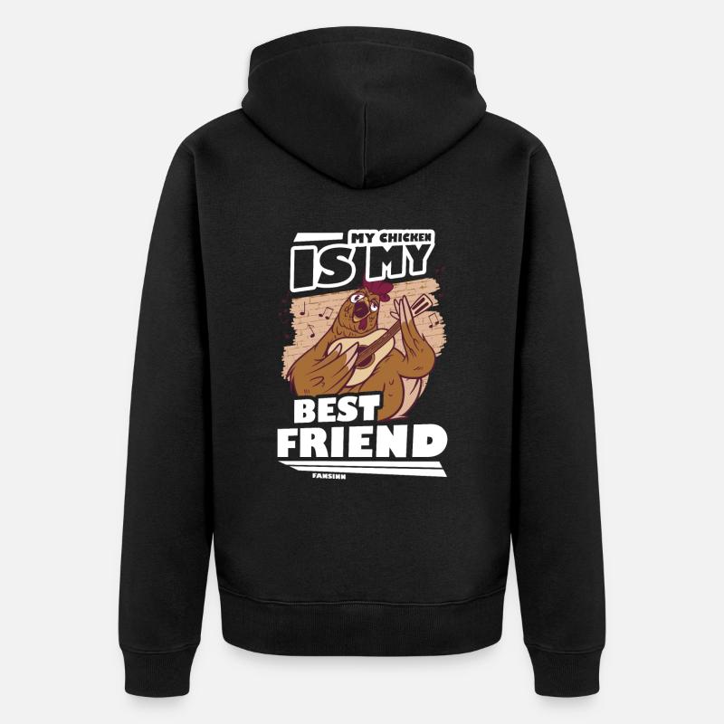 Poulet - Veste à capuche bio Premium Unisexe - noir