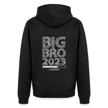 Big Bro 2023 Chargement - Veste à capuche bio Premium Unisexe - noir - Dos - Nico (187cm)