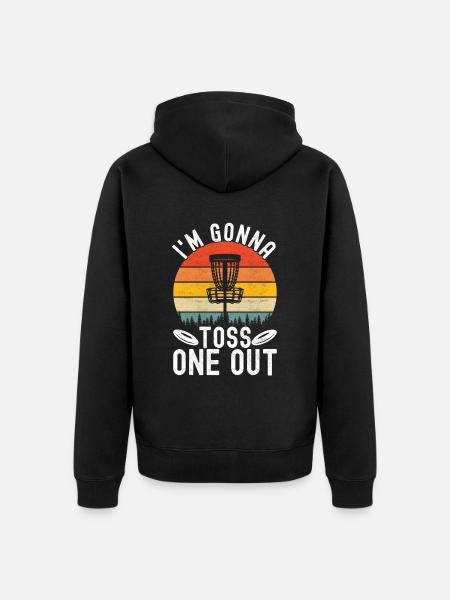 Disc Golf Disc Golfer - Unisex Premium Organic Zip Hoodie - black