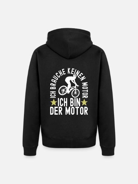 Fahrrad Fahrradfahrer - Unisex Premium Bio Zip Hoodie - Schwarz
