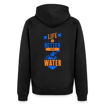KAYAKS CANOË RAFTING BATEAU Kayak KAYAK - Veste à capuche bio Premium Unisexe - noir - Dos - Nico (187cm)