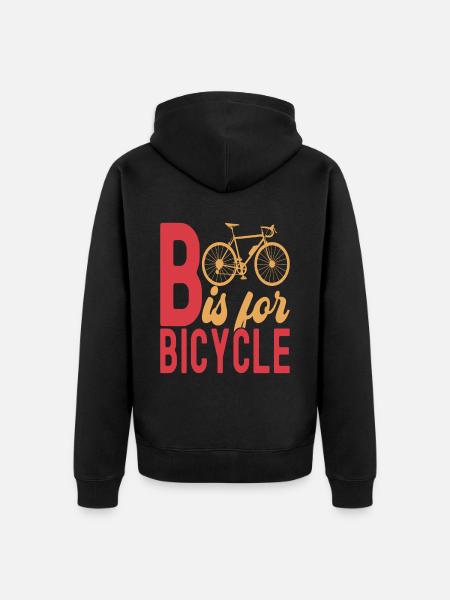 Bicycle cyclists - Unisex Premium Organic Zip Hoodie - black