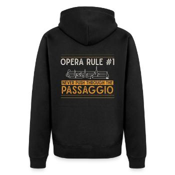 Opera singer, voice, opera - Unisex Premium Organic Zip Hoodie - black - Back - Nico (187cm)