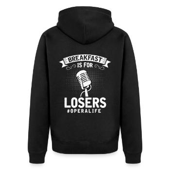 Opera singer, voice, opera - Unisex Premium Organic Zip Hoodie - black - Back - Nico (187cm)