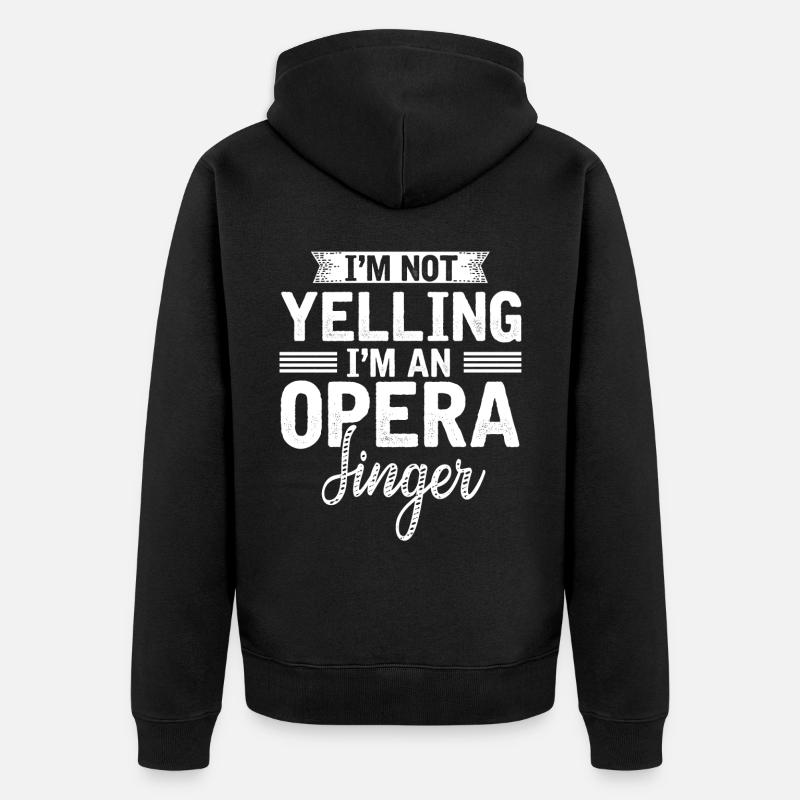 Opernsänger, Gesang, Opera - Unisex Premium Bio Zip Hoodie - Schwarz