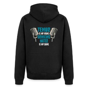 Opera singer, voice, opera - Unisex Premium Organic Zip Hoodie - black - Back - Nico (187cm)