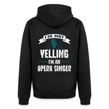 Opera singer, voice, opera - Unisex Premium Organic Zip Hoodie - black - Back - Nico (187cm)