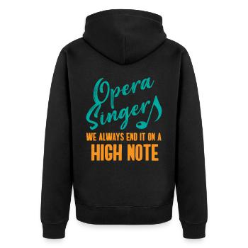 Opera singer, voice, opera - Unisex Premium Organic Zip Hoodie - black - Back - Nico (187cm)