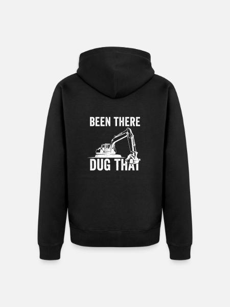 Bagger Baustelle Baggerfahrer Baggern Geschenk - Unisex Premium Bio Zip Hoodie - Schwarz