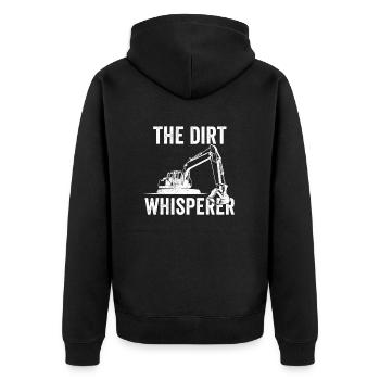 Bagger Baustelle Baggerfahrer Baggern Geschenk - Unisex Premium Bio Zip Hoodie - Schwarz - Hinten - Nico (187cm)