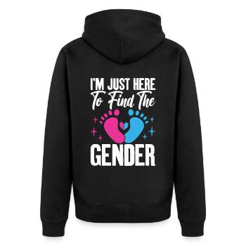 Je suis juste ici pour voir le graphique de grossesse - Veste à capuche bio Premium Unisexe - noir - Dos - Nico (187cm)