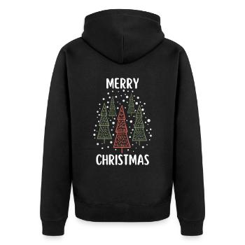 Joyeux Noël Drôle de Chemise de Noël - Veste à capuche bio Premium Unisexe - noir - Dos - Nico (187cm)