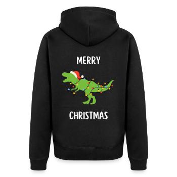 Joyeux Noël Drôle de Chemise de Noël - Veste à capuche bio Premium Unisexe - noir - Dos - Nico (187cm)