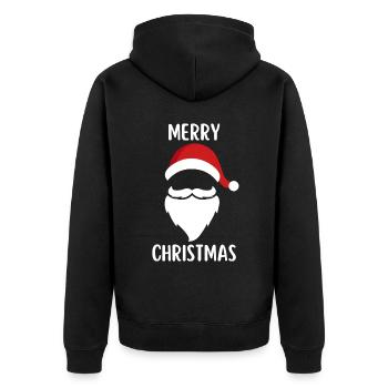 Joyeux Noël Drôle de Chemise de Noël - Veste à capuche bio Premium Unisexe - noir - Dos - Nico (187cm)