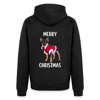 Joyeux Noël Drôle de Chemise de Noël - Veste à capuche bio Premium Unisexe - noir - Dos - Nico (187cm)