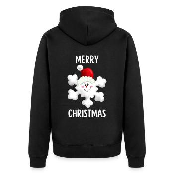 Joyeux Noël Drôle de Chemise de Noël - Veste à capuche bio Premium Unisexe - noir - Dos - Nico (187cm)