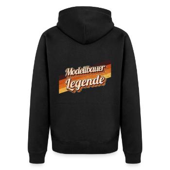 Technischer Geburtstag als Legende geboren - Unisex Premium Bio Zip Hoodie - Schwarz - Hinten - Nico (187cm)