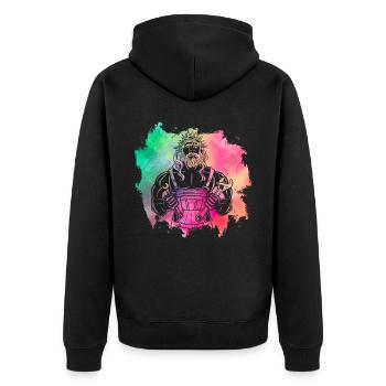 Artisan chrétien - Veste à capuche bio Premium Unisexe - noir - Dos - Nico (187cm)
