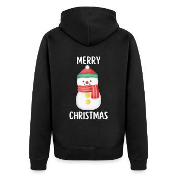 Joyeux Noël Drôle de Chemise de Noël - Veste à capuche bio Premium Unisexe - noir - Dos - Nico (187cm)