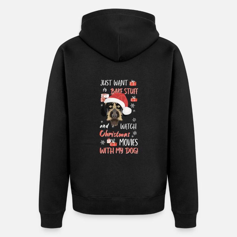 German Wirehair Joyeux Noël - Veste à capuche bio Premium Unisexe - noir