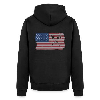 Joueur de fléchettes Fléchettes - Veste à capuche bio Premium Unisexe - noir - Dos - Nico (187cm)