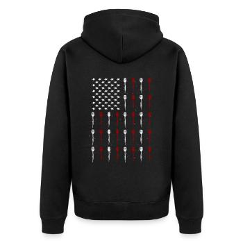 Joueur de fléchettes Fléchettes - Veste à capuche bio Premium Unisexe - noir - Dos - Nico (187cm)