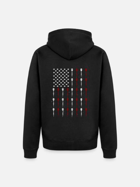 Darts Player Darts - Unisex Premium Organic Zip Hoodie - black