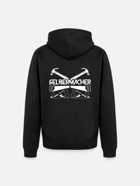 Heimwerken Selbermacher Heimwerker - Unisex Premium Bio Zip Hoodie - Schwarz