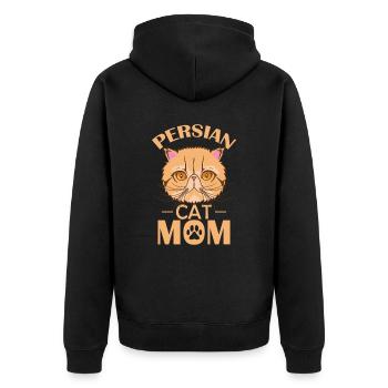Persian Cat Mom Hauskatze Haustier Rasse - Unisex Premium Bio Zip Hoodie - Schwarz - Hinten - Nico (187cm)