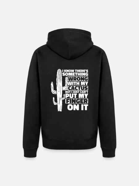 Kaktus Garten - Unisex Premium Bio Zip Hoodie - Schwarz