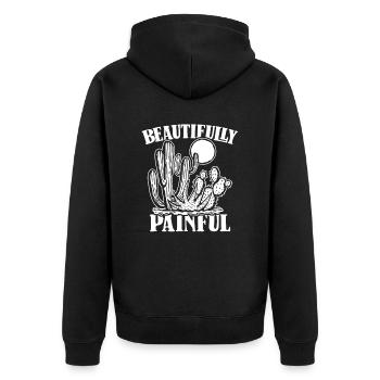 Jardin de cactus - Veste à capuche bio Premium Unisexe - noir - Dos - Nico (187cm)