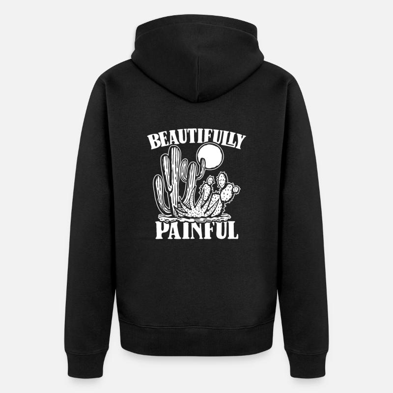 Jardin de cactus - Veste à capuche bio Premium Unisexe - noir