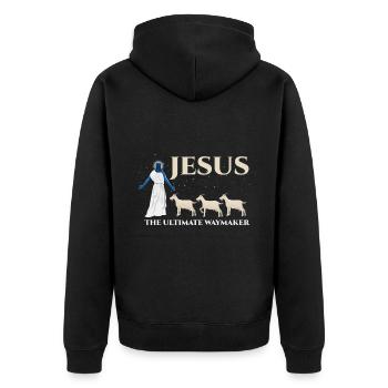 Cool Jesus Christ Religions Design - Veste à capuche bio Premium Unisexe - noir - Dos - Nico (187cm)