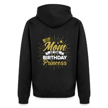 Maman de la princesse d’anniversaire - Veste à capuche bio Premium Unisexe - noir - Dos - Nico (187cm)