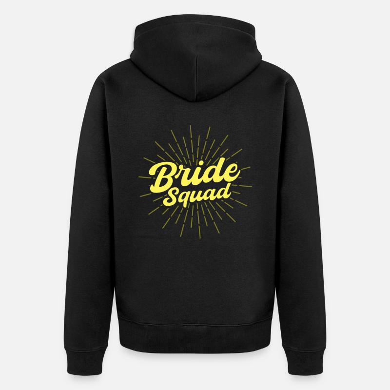 Bride squad - Unisex Premium Bio Zip Hoodie - Schwarz