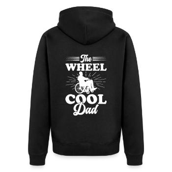 Drôle de lésion de la moelle épinière Coupe transversale du fauteuil roulant - Veste à capuche bio Premium Unisexe - noir - Dos - Nico (187cm)