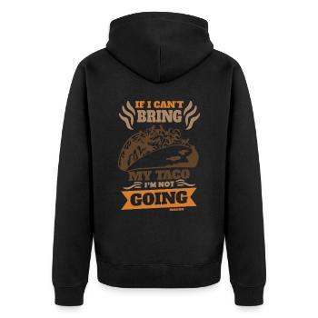 Si je ne peux pas apporter mon taco, je n’y vais pas - Veste à capuche bio Premium Unisexe - noir - Dos - Nico (187cm)
