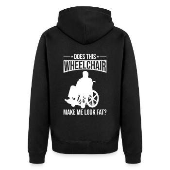 Drôle de lésion de la moelle épinière Coupe transversale du fauteuil roulant - Veste à capuche bio Premium Unisexe - noir - Dos - Nico (187cm)