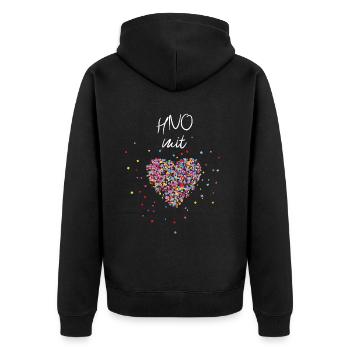 ENT with heart Otorhinolaryngology Medical Practice - Unisex Premium Organic Zip Hoodie - black - Back - Nico (187cm)