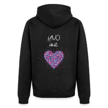 ENT with heart Specialist in specialist practice - Unisex Premium Organic Zip Hoodie - black - Back - Nico (187cm)