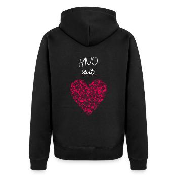 ENT with heart ear, nose and throat specialist - Unisex Premium Organic Zip Hoodie - black - Back - Nico (187cm)