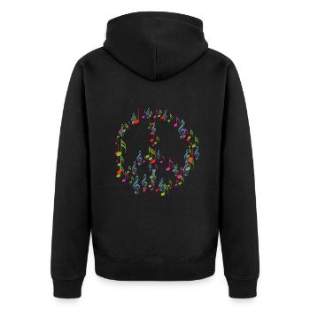 Hippie - Veste à capuche bio Premium Unisexe - noir - Dos - Nico (187cm)
