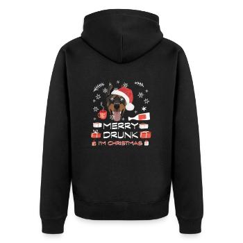 Marché de Noël Doberman - Veste à capuche bio Premium Unisexe - noir - Dos - Nico (187cm)