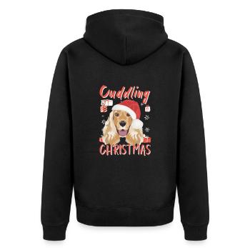 Deutsch Cocker Spaniel Joyeux Noël - Veste à capuche bio Premium Unisexe - noir - Dos - Nico (187cm)