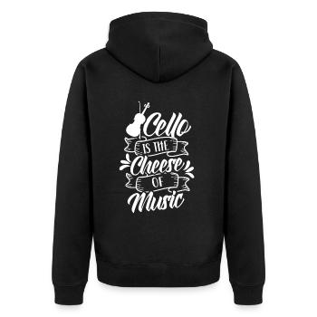 Le violoncelle est le fromage de la musique violoncelliste violoncelliste - Veste à capuche bio Premium Unisexe - noir - Dos - Nico (187cm)