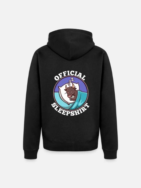 Official sleepshirt Taurus - Unisex Premium Bio Zip Hoodie - Schwarz