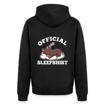 Drôle d’amoureux du Taureau disant des vêtements de pyjama de sommeil - Veste à capuche bio Premium Unisexe - noir - Dos - Nico (187cm)