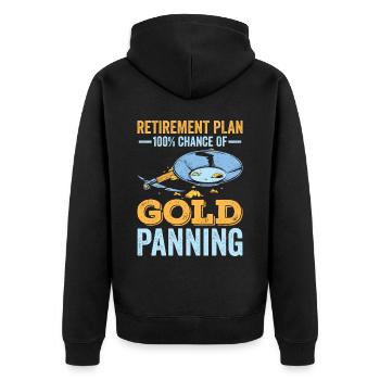 Drôles de panneurs d’or chercheurs d’or chercheurs d’or excavatrices - Veste à capuche bio Premium Unisexe - noir - Dos - Nico (187cm)