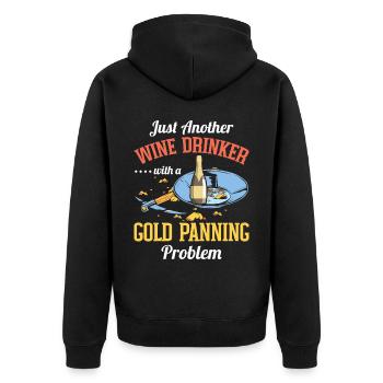 Drôles de panneurs d’or chercheurs d’or chercheurs d’or excavatrices - Veste à capuche bio Premium Unisexe - noir - Dos - Nico (187cm)