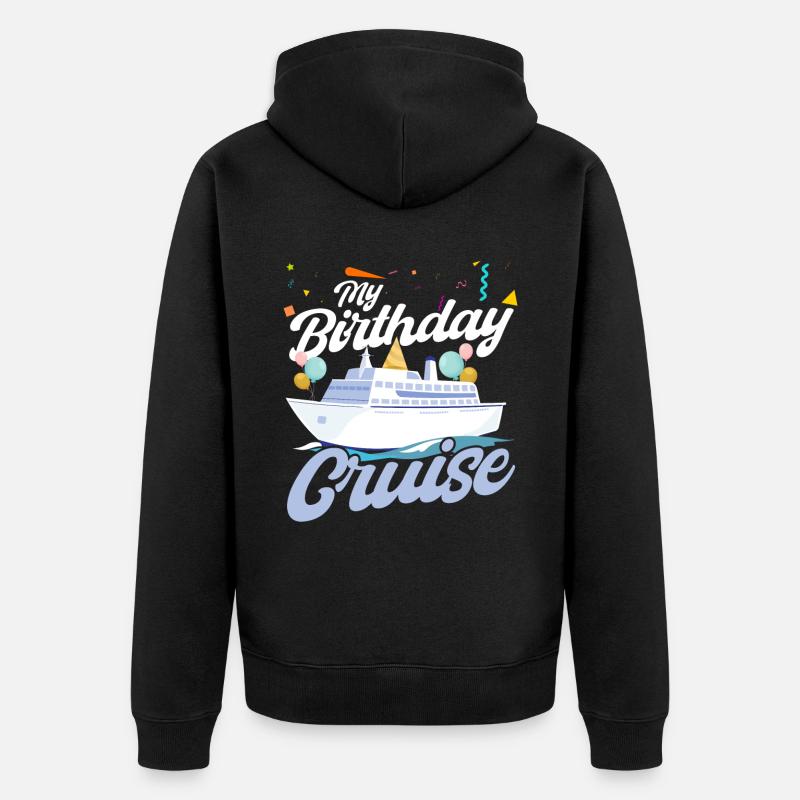 Ma croisière d’anniversaire - Veste à capuche bio Premium Unisexe - noir